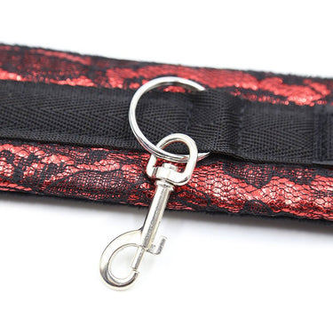 Set Accessori Fetish Ohmama in Velluto Rosso e Nero, Regolabile